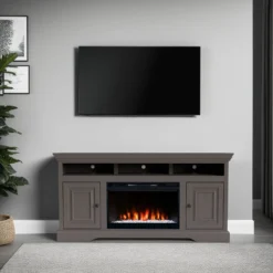 Final Sale 64" Charleston Fireplace TV Stand -Tv Cabinet Store Charleston 64 FIRE WCHR5213.MSH LS 1