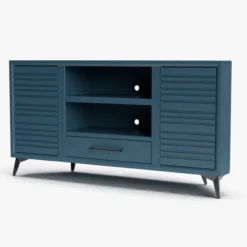 2024 Model 64" Malibu Corner TV Stand 26 2024 Model 64" Malibu Corner TV Stand -Tv Cabinet Store LibertyCornerTVStandDenim SideView