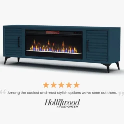 78" Malibu Fireplace TV Stand -Tv Cabinet Store Malibu78inchDenimTVStandwithFireplaceSide test