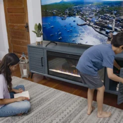 78" Malibu Fireplace TV Stand -Tv Cabinet Store MalibuFireplaceTVStand DenimLifestyle