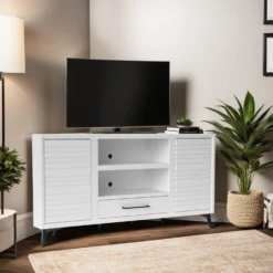 2024 Model 64" Malibu Corner TV Stand 21 2024 Model 64" Malibu Corner TV Stand -Tv Cabinet Store Malibu Corner TV White LS B