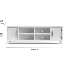 2024 Model 78" Sonoma TV Stand -Tv Cabinet Store Sonoma 78 TV schematic white