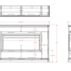 66" Sonoma Transitional Electric Fireplace Mantel 27 66" Sonoma Transitional Electric Fireplace Mantel -Tv Cabinet Store Sonoma Mantel WSNM5480