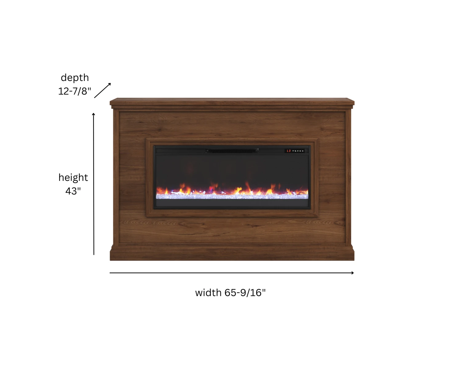 66" Sonoma Transitional Electric Fireplace Mantel 12 66" Sonoma Transitional Electric Fireplace Mantel - Image 10