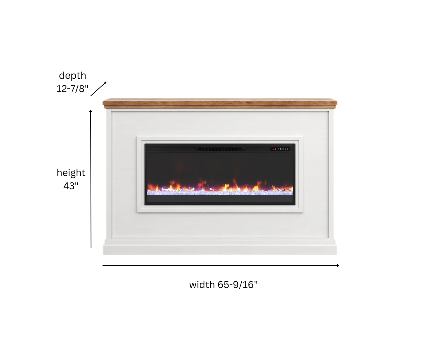 66" Sonoma Transitional Electric Fireplace Mantel 16 66" Sonoma Transitional Electric Fireplace Mantel - Image 14