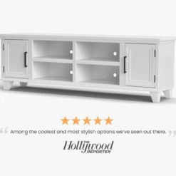 2024 Model 78" Sonoma TV Stand -Tv Cabinet Store TransitionalSonoma78inchWhiteTVStandSide Test