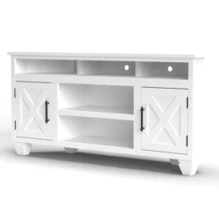2024 Model 64" Liberty Corner TV Stand -Tv Cabinet Store WLBT1224.WHT 2