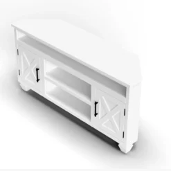 2024 Model 64" Liberty Corner TV Stand -Tv Cabinet Store WLBT1224.WHT 3
