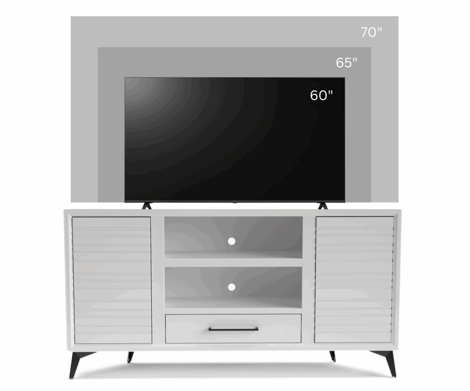 2024 Model 64" Malibu Corner TV Stand 5 2024 Model 64" Malibu Corner TV Stand - Image 3