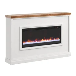 66" Sonoma Transitional Electric Fireplace Mantel 37 66" Sonoma Transitional Electric Fireplace Mantel -Tv Cabinet Store WSNM5480.JWB angle