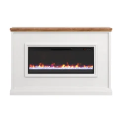 66" Sonoma Transitional Electric Fireplace Mantel 33 66" Sonoma Transitional Electric Fireplace Mantel -Tv Cabinet Store WSNM5480 01 front