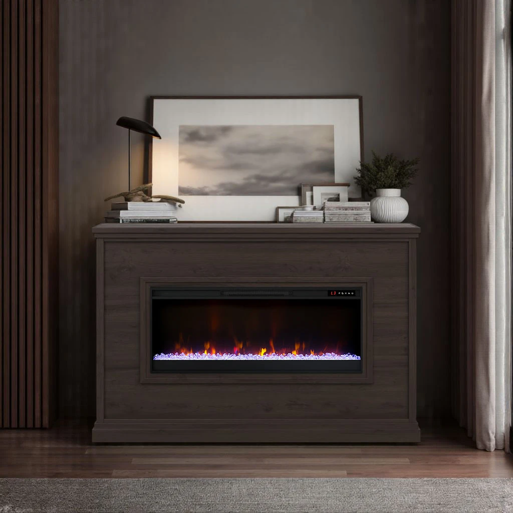 66" Sonoma Transitional Electric Fireplace Mantel 5 66" Sonoma Transitional Electric Fireplace Mantel - Image 3
