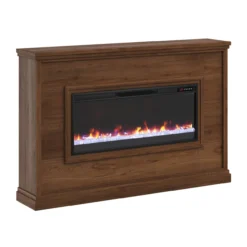 66" Sonoma Transitional Electric Fireplace Mantel 32 66" Sonoma Transitional Electric Fireplace Mantel -Tv Cabinet Store WSNM5481.WKY angle