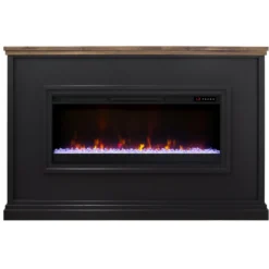 66" Sonoma Transitional Electric Fireplace Mantel 38 66" Sonoma Transitional Electric Fireplace Mantel -Tv Cabinet Store WSNM5482.SWK scaled