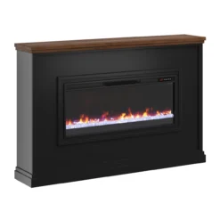 66" Sonoma Transitional Electric Fireplace Mantel 41 66" Sonoma Transitional Electric Fireplace Mantel -Tv Cabinet Store WSNM5482.SWK angle